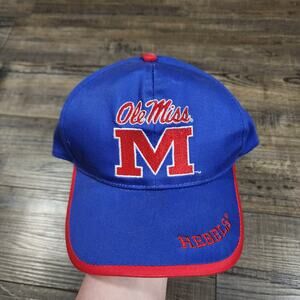 Ole Miss Bright Blue embroidered accents cap new without tags  CB